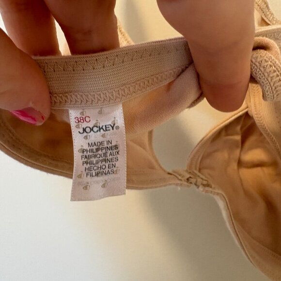 Jockey Front Clasp Bra Nude 38C Wireless Racer Back - Picture 7 of 8